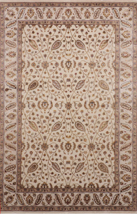 Jaipur Beige Hand Knotted 60 X 91 Area Rug 905-115662 Image 0