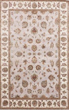 Jaipur Grey Hand Knotted 6'0" X 9'4"  Area Rug 905-115663