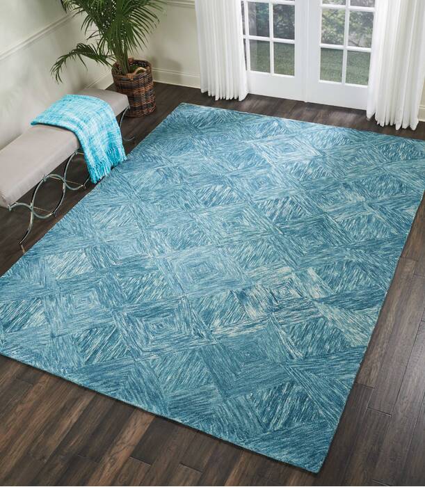 Nourison Linked Blue 80 X 106 Area Rug 805-115675 Image 3