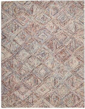 Nourison Linked Multicolor Rectangle 8x10 ft Wool Carpet 115678