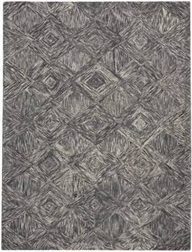 Nourison Linked Grey Rectangle 8x10 ft Wool Carpet 115679