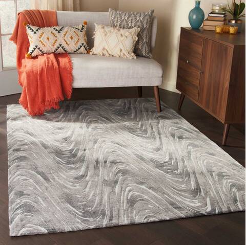 Nourison Organic Modern Grey 39 X 59 Area Rug 805-115698 Image 3