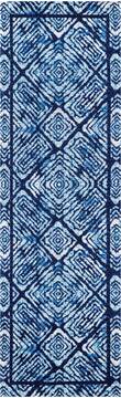 Nourison Organic Modern Blue Runner 6 to 9 ft Polyester Carpet 115706