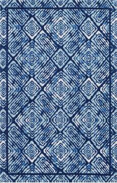 Nourison Organic Modern Blue Rectangle 4x6 ft Polyester Carpet 115712