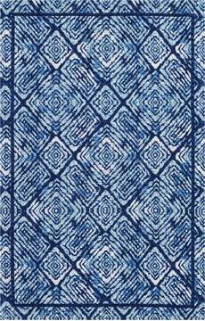 Nourison Organic Modern Blue Rectangle 4x6 ft Polyester Carpet 115712