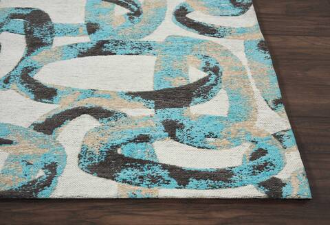 Nourison Organic Modern Blue 39 X 59 Area Rug 805-115716 Image 4