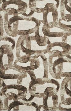 Nourison Organic Modern Grey Rectangle 4x6 ft Polyester Carpet 115719