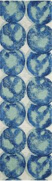 Nourison Organic Modern Blue Runner 6 to 9 ft Polyester Carpet 115720