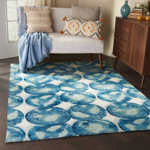 Nourison Organic Modern Blue 39 X 59 Area Rug 805-115722 Image 3
