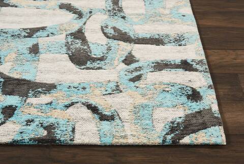 Nourison Organic Modern Blue Runner 23 X 76 Area Rug 805-115723 Image 3