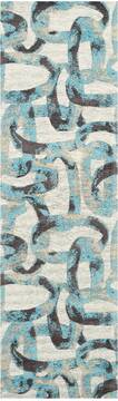 Nourison Organic Modern Blue Runner 2'3" X 7'6" Area Rug  805-115723