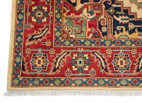 Heriz Beige Hand Knotted 510 X 79 Area Rug 700-115724 Image 5
