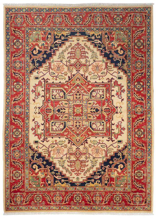 Heriz Beige Hand Knotted 510 X 79 Area Rug 700-115724 Image 0
