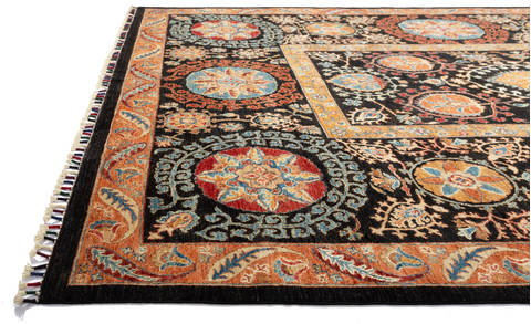 Chobi Black Hand Knotted 711 X 106 Area Rug 100-115733 Image 3