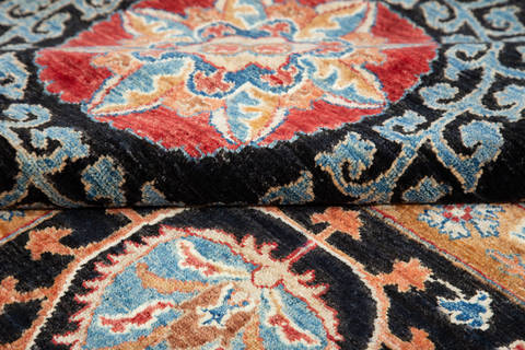 Chobi Black Hand Knotted 711 X 106 Area Rug 100-115733 Image 5