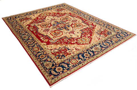 Heriz Red Hand Knotted 83 X 100 Area Rug 700-115744 Image 2