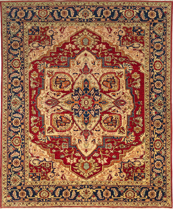 Heriz Red Hand Knotted 83 X 100 Area Rug 700-115744 Image 0