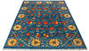 Chobi Blue Hand Knotted 82 X 101 Area Rug 700-115752 Thumb 1