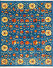 Chobi Blue Hand Knotted 82 X 101 Area Rug 700-115752 Thumb 0