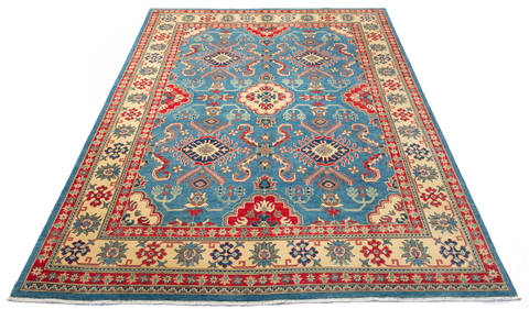 Kazak Blue Hand Knotted 711 X 911 Area Rug 700-115755 Image 1