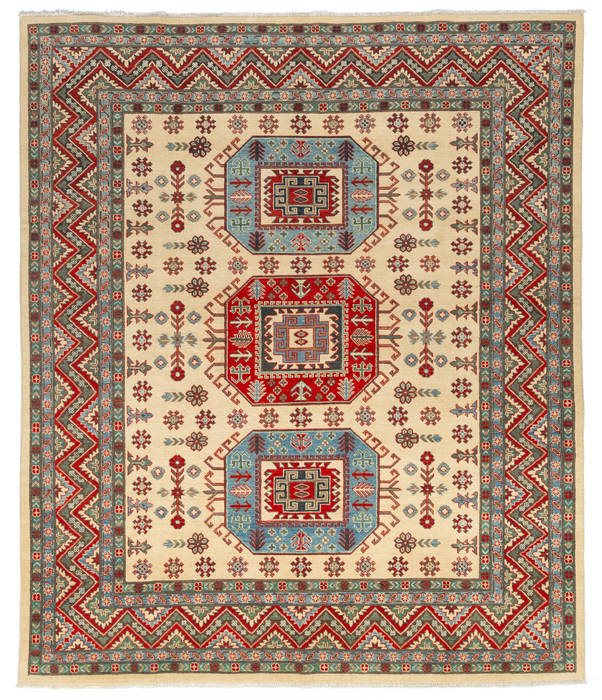 Kazak Beige Hand Knotted 710 X 95 Area Rug 700-115756 Image 0