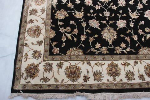 Jaipur Black Hand Knotted 60 X 90 Area Rug 905-115766 Image 2