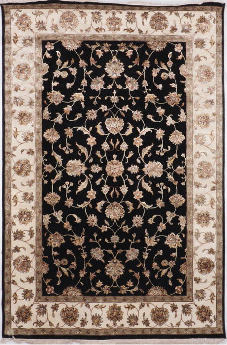 Jaipur Black Hand Knotted 60 X 90 Area Rug 905-115766 Image 0