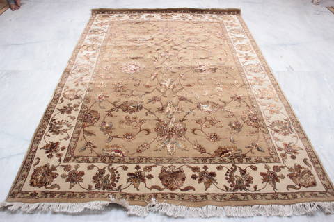 Jaipur Yellow Hand Knotted 61 X 90 Area Rug 905-115768 Image 1