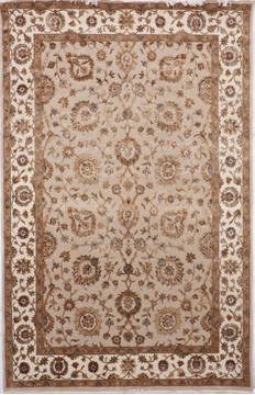 Jaipur Beige Hand Knotted 5'10" X 9'1"  Area Rug 905-115769