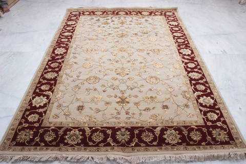 Jaipur Beige Hand Knotted 61 X 92 Area Rug 905-115772 Image 1