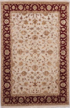 Jaipur Beige Hand Knotted 6'1" X 9'2"  Area Rug 905-115772