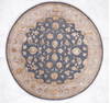 Jaipur Blue Round Hand Knotted 82 X 83  Area Rug 905-115783 Thumb 0