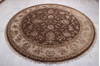 Jaipur Brown Round Hand Knotted 81 X 83  Area Rug 905-115787 Thumb 4