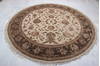 Jaipur White Round Hand Knotted 80 X 81  Area Rug 905-115789 Thumb 4