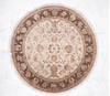 Jaipur White Round Hand Knotted 80 X 81  Area Rug 905-115789 Thumb 0