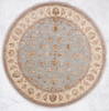 Jaipur Blue Round Hand Knotted 81 X 82  Area Rug 905-115792 Thumb 0
