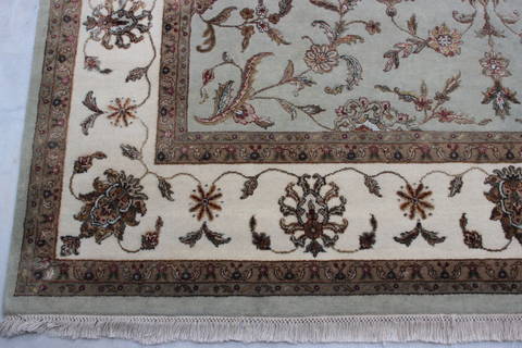Jaipur Green Hand Knotted 80 X 101 Area Rug 905-115797 Image 2