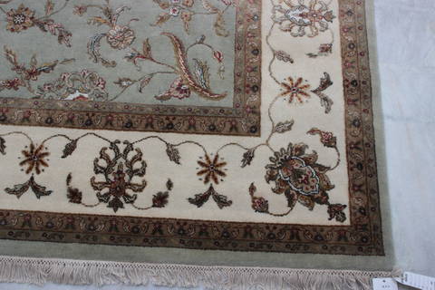 Jaipur Green Hand Knotted 80 X 101 Area Rug 905-115797 Image 3