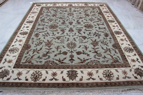 Jaipur Green Hand Knotted 80 X 101 Area Rug 905-115797 Image 7