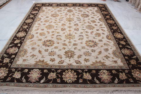 Jaipur White Hand Knotted 80 X 103 Area Rug 905-115805 Image 6