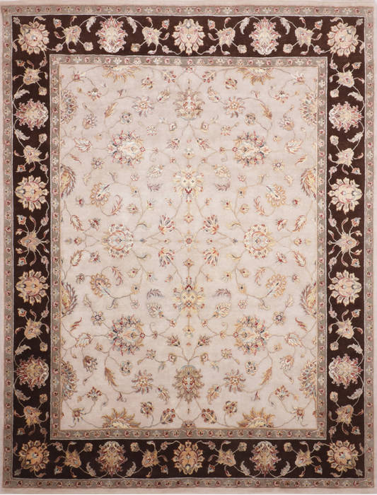 Jaipur White Hand Knotted 80 X 103 Area Rug 905-115805 Image 0