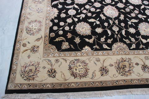 Jaipur Black Hand Knotted 80 X 101 Area Rug 905-115807 Image 2