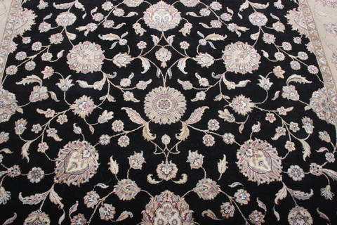 Jaipur Black Hand Knotted 80 X 101 Area Rug 905-115807 Image 4