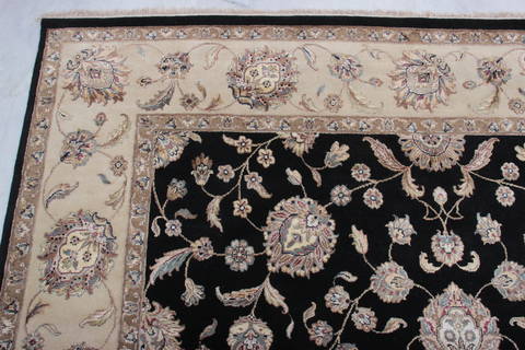 Jaipur Black Hand Knotted 80 X 101 Area Rug 905-115807 Image 5