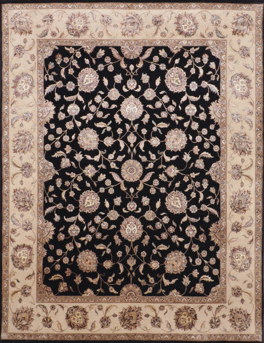 Jaipur Black Hand Knotted 80 X 101 Area Rug 905-115807 Image 0