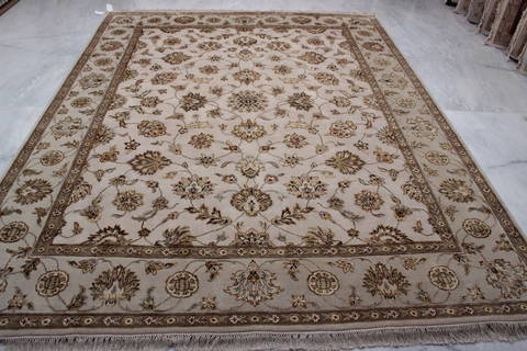 Jaipur White Hand Knotted 80 X 101 Area Rug 905-115811 Image 7