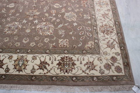 Jaipur Brown Hand Knotted 82 X 103 Area Rug 905-115813 Image 4