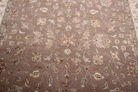 Jaipur Brown Hand Knotted 82 X 103 Area Rug 905-115813 Image 5