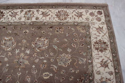 Jaipur Brown Hand Knotted 82 X 103 Area Rug 905-115813 Image 7