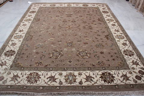 Jaipur Brown Hand Knotted 82 X 103 Area Rug 905-115813 Image 8